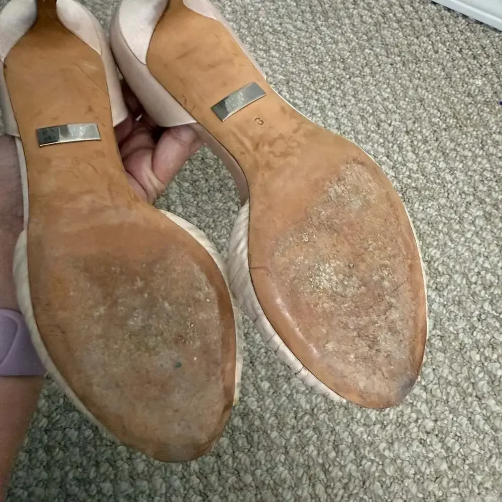 Badgley Mischka shoes Peep toe pink size 6